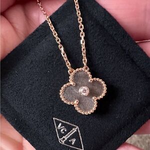 Van Cleef & Arpels 2023 Silver Obsidian Limited Edition Holiday Pendant